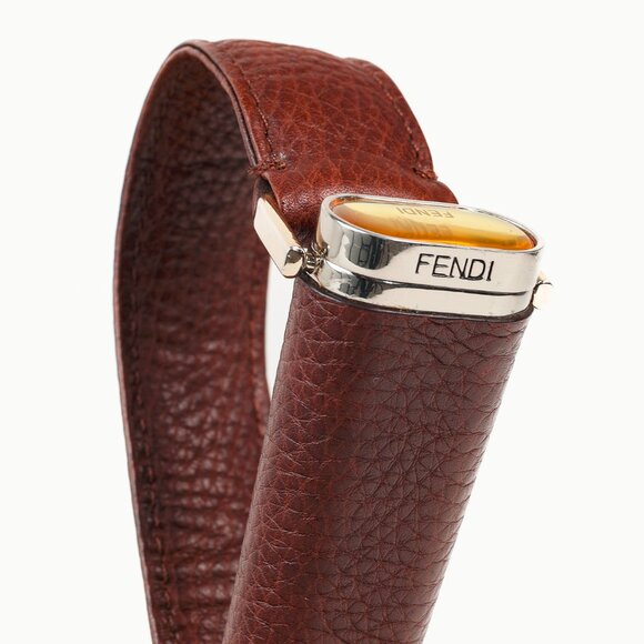 Fendi Spy SS2005 Runway Brown Leather Pleated Clutch - Picture 5 of 11